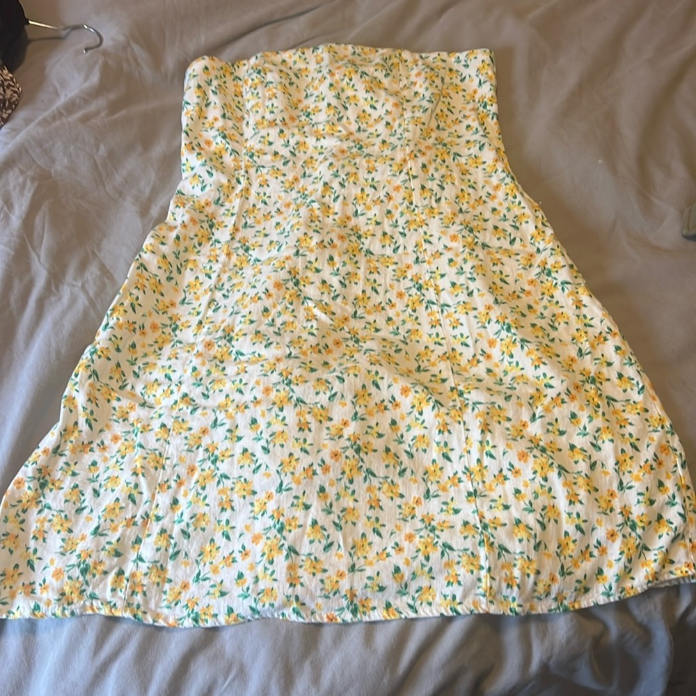 Strapless floral old navy dress